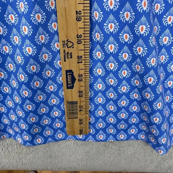 Talbots Dress Womens Small Blue V Neck Sleeveless Knit Fit Flare A Line Zip‎ - Picture 4 of 9